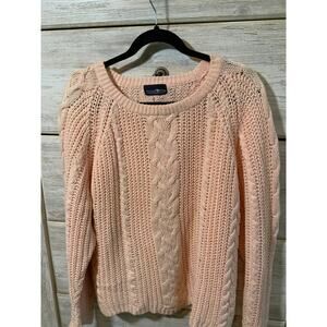 Hunters Run Pink Cable Knit Sweater - Size XL - Vintage